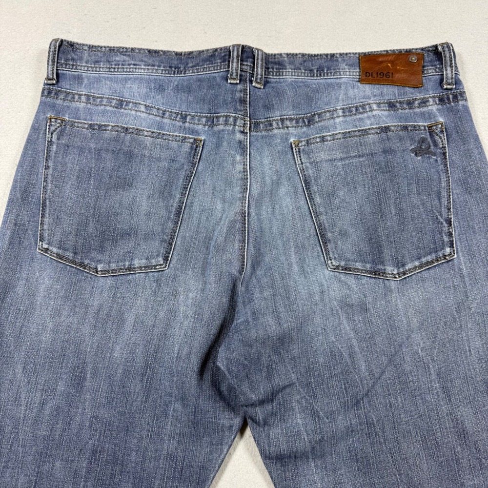 DL1961 Premium Denim Mens Straight‎ Leg Jeans Blue Medium Wash Size 38 - Picture 4 of 10